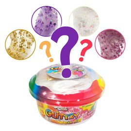 Slimy Glittzy DIY Original Slime Play Clay for Children, the Glitteriest Slime of All Time to Mix Yourself, Elastic Play Clay (Toy from 3 Years), Colour: Surprise