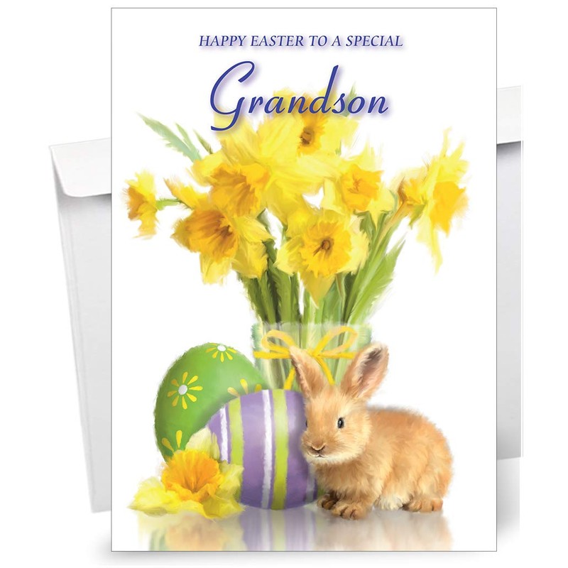 Grandson Easter Card - Medium Sized Card (A5 Size -148mm