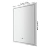 LED-Bathroom-Mirror-with-Lights,Display The Temperature and Time Bathroom Mirror with Light De-fogging,