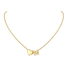 M Necklace Gold Necklace with Initials Small Gold Necklace for Women M Letter Necklace Gifts for Girlfriend Mom Mother