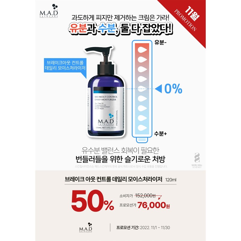 Mad Skin Care Sebum Cream Breakout Control Daily Moisturizer Cream