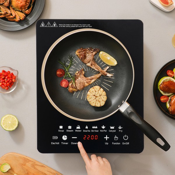 Unbranded Portable Kitchen Countertop Induction Cooktop Burner 2200W Electric Hot