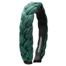 Alpenflüstern Costume Braided Headband Linen Look Women's Hair Accessories Non-Slip Headband Braided for Dirndl (in Traditional Colours) ADV141 (Green)