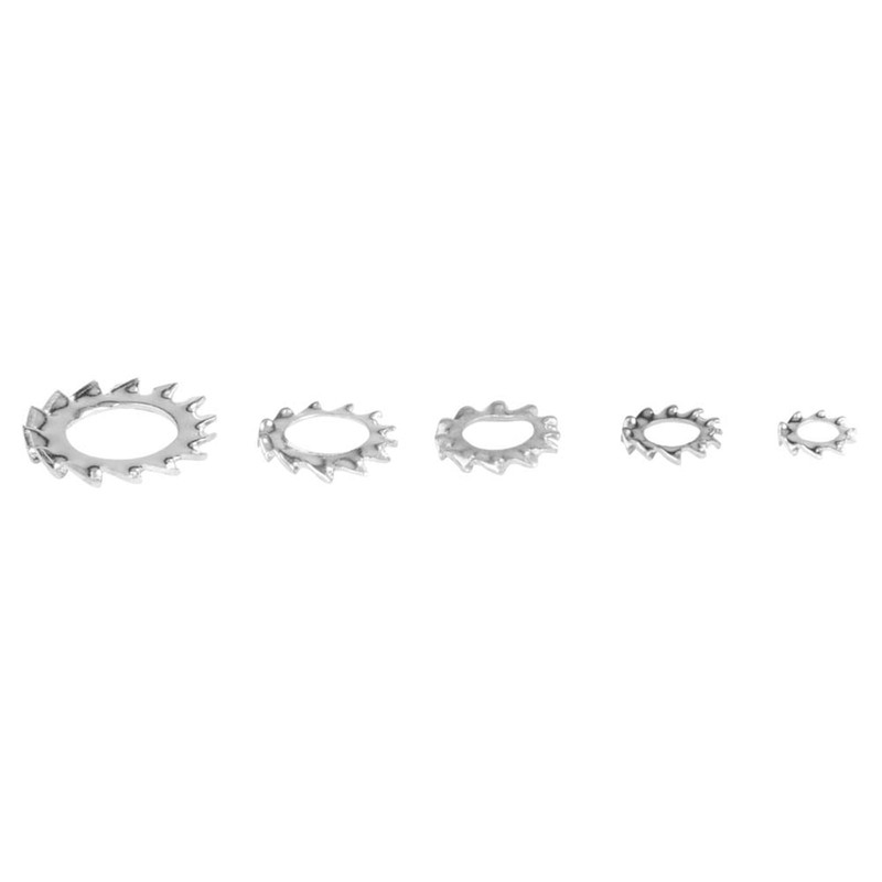 Fafeicy Pack of 700 M3/M4/M5/M6/M8 Serrated Washers Galvanised Locking Washers