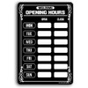 BTFLFDR Opening Hours Sign, Business Hours Sign, 8"x12" Aluminum Hours