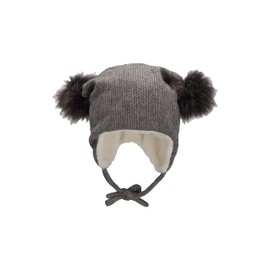 Sterntaler Girls' Inka Bobble Hat, Asphalt