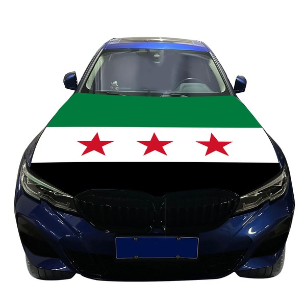 Syrian Flag Syria Arab Flag for Car Hood Cover 4X5Ft