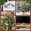 Dala Horse - Adornos de Navidad suecos de 6 piezas