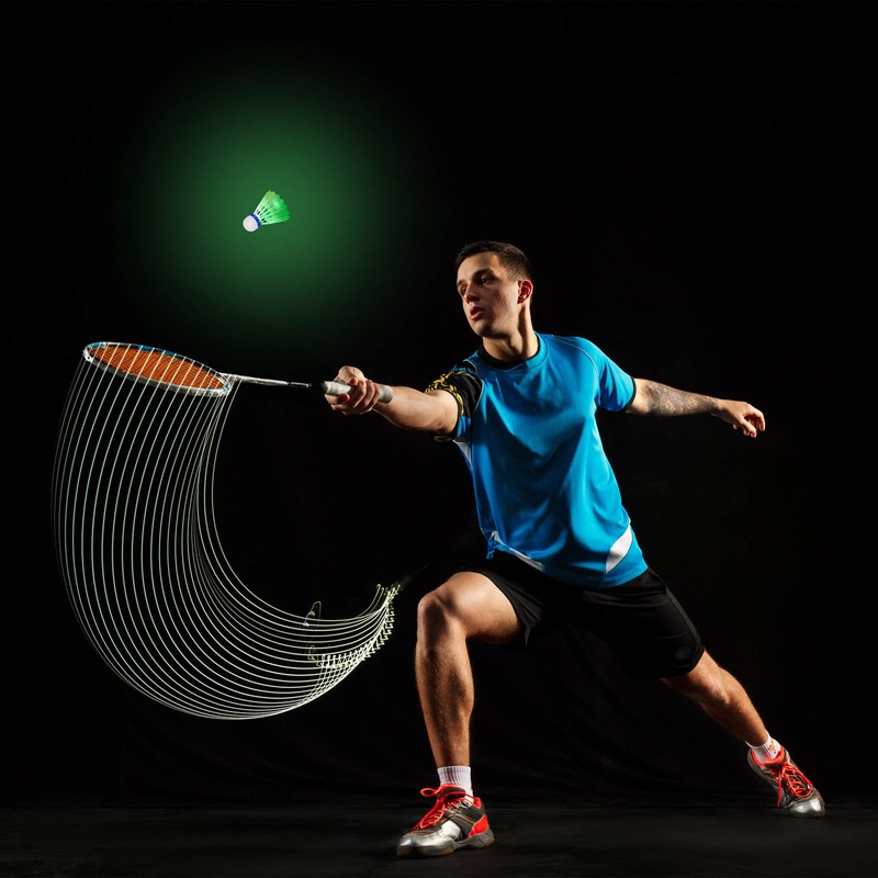 Relaxdays Shuttlecock Luminous Set of 8 LED Badminton Balls HxD