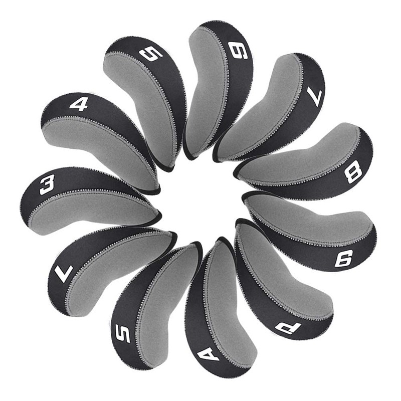 BIG TEETH Golf 11Pcs Iron Head Covers Neoprene Golf Club