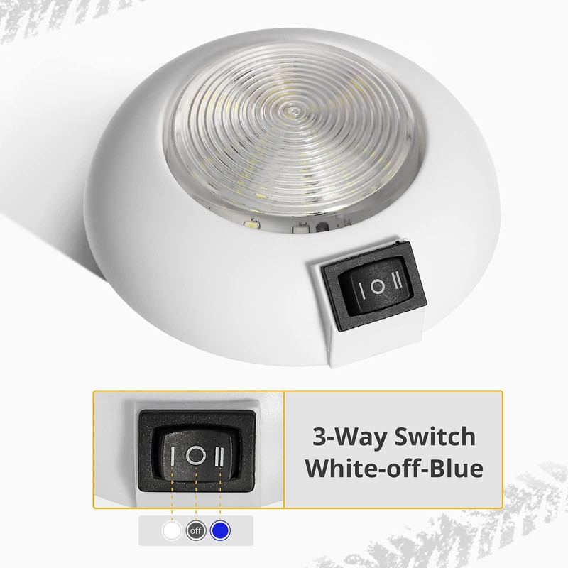 Partsam 1Pc 4 Inch Round LED Utility Dome Light Surface