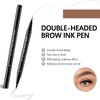 Doppelköpfiger Augenbrauenbristift - 2-in-1 Wasserfester Microblading-Effekt,Microblading Augenbrauenstift,Ultrafeine Spitze für haarähnliche