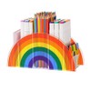 Stationery Organizer, Clear Pencil Holder, Rainbow Pencil Holder, Acrylic, with