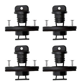 4 Pcs Boat Drain Plug, Universal Nylon Boat Scupper Plugs Bungs Stoppers Drain Holes Plugs with Screws, Kayak Drain Plug Kit for Canoe Boat Dinghy Kayak