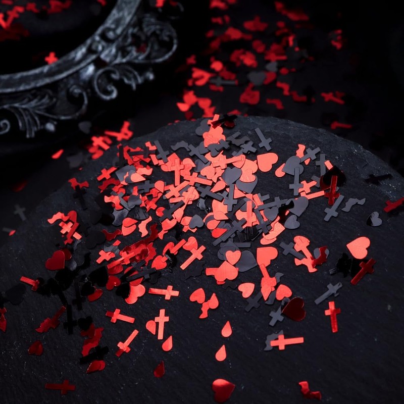 Halloween Vampire Nail Art Glitter Blood Cross Nail Sequins Decoration