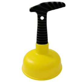 Mini Sink & Drain Plunger with Short Handle - Heavy-Duty Rubber Cup & Ergonomic Grip for Powerful Suction, Unclog Slow Drains in Sinks, Tubs, Showers, Bathrooms, Kitchens, Compact, Space-Saving Design