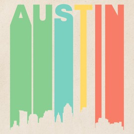 CafePress Vintage Austin Cityscape Tote Bag Natural Canvas Tote Bag, Reusable Shopping Bag