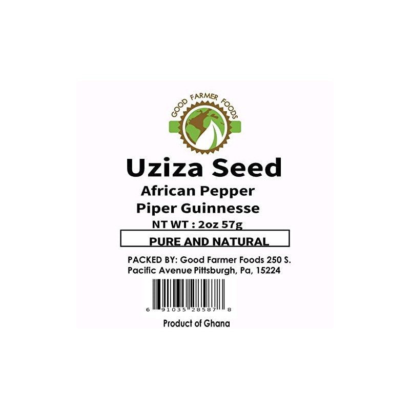 Good Farmer Foods Uziza Seeds| African Pepper| Piper Guinneesse| 2oz|