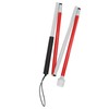 Folding Blind Cane Anti Slip Handle Red White Aluminium Light