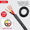 18 Gauge Wire 4 Conductor,18 AWG Electrical Wire Stranded PVC