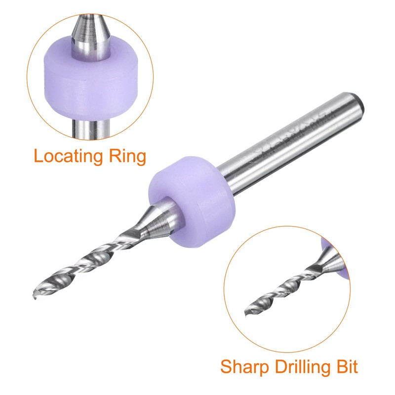 QUARKZMAN 20pcs Micro PCB Drill Bits 1.6mm / 0.063" Tungsten