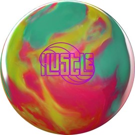 Roto Grip PRE-DRILLED Hustle Glow Bowling Ball - Mint/Fuchsia/Lemon (This Item Includes a Free Bowlerstore Rubber Shammy- Colors Will Vary for The Shammy) 12lbs