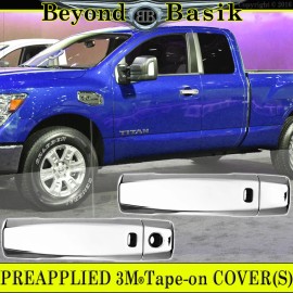 Torox For 2017-2024 Nissan Titan Std/Ext CHROME 2 Door Handle COVERS W/ Smart Keyholes