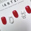ˡᴬᴺᵀᶤˡ Red lump handmade nail tip - Short Square Mini