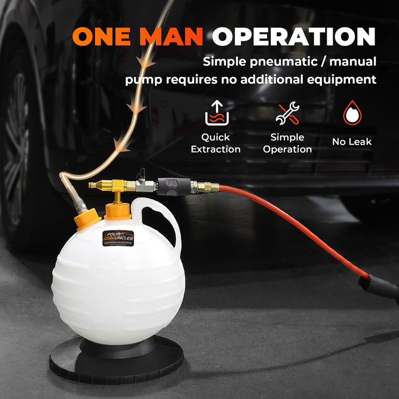 FOUR UNCLES 6L Pneumatic/Manual Oil Extractor Pump - Fluid Extractor