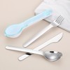ZHUNIPINGAN Travel Cutlery Set with Case Portable Silverware Utensils Set,ABS