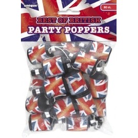 Unique Party 29670 - Best of British Union Jack Party Poppers, Pack of 20