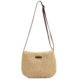 HZZXCH Beach Bags for Women Crochet Bags for Women Straw Bag Straw Beach Bag Summer Handbags Straw Bags for Women Straw Bag with Zip Straw Cross Body Bags for Women