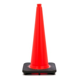 Mutual Industries 17721-28-7 Traffic Cone with 7lbs Plain Finish, 28" Height, Orange