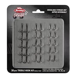 Berkley Fusion19 Treble Hook Bulk Pack - Fishing Lure Hook Replacement Kit - Pike Deadbaiting Trebles - Dead Bait Hooks - Pike, Zander