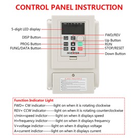 AT1-4000X 220V Single Phase Variable Frequency Drive Single Phase to 3 Phase Converter PWM Control VFD Speed Controller 3 Phase Motor for 3 Phase 4kW AC Motor Controls