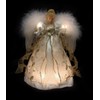 VCO 12" Lighted Cream & Gold Angel Christmas Tree Topper
