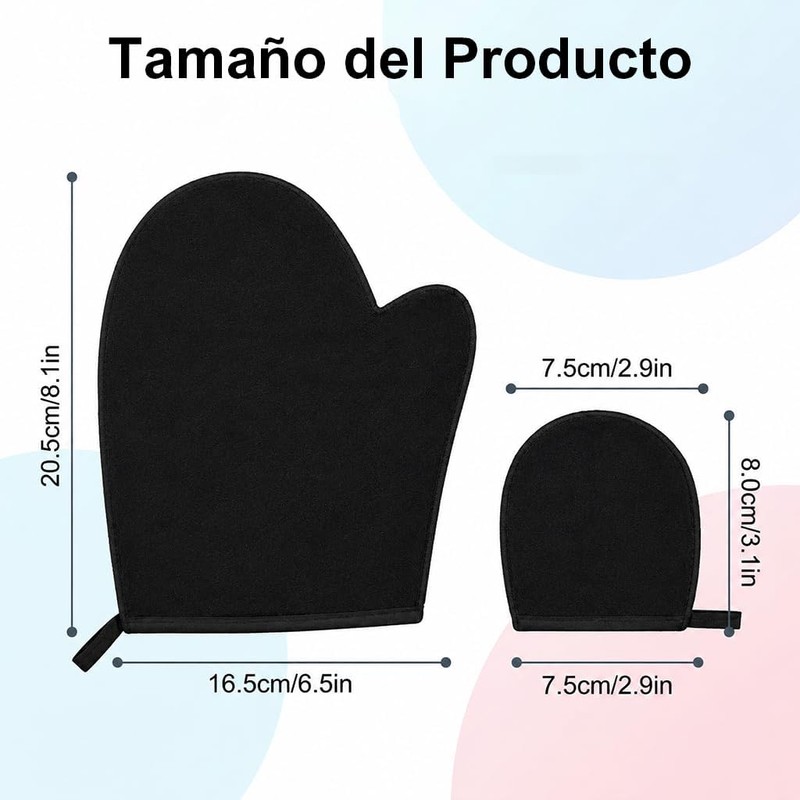 Guante Aplicador de Autobronceador y Exfoliante Corporal Reutilizable