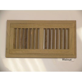 4" x 10" Hi-Output Walnut Flush Unfinished Wood Heat Register/Vent