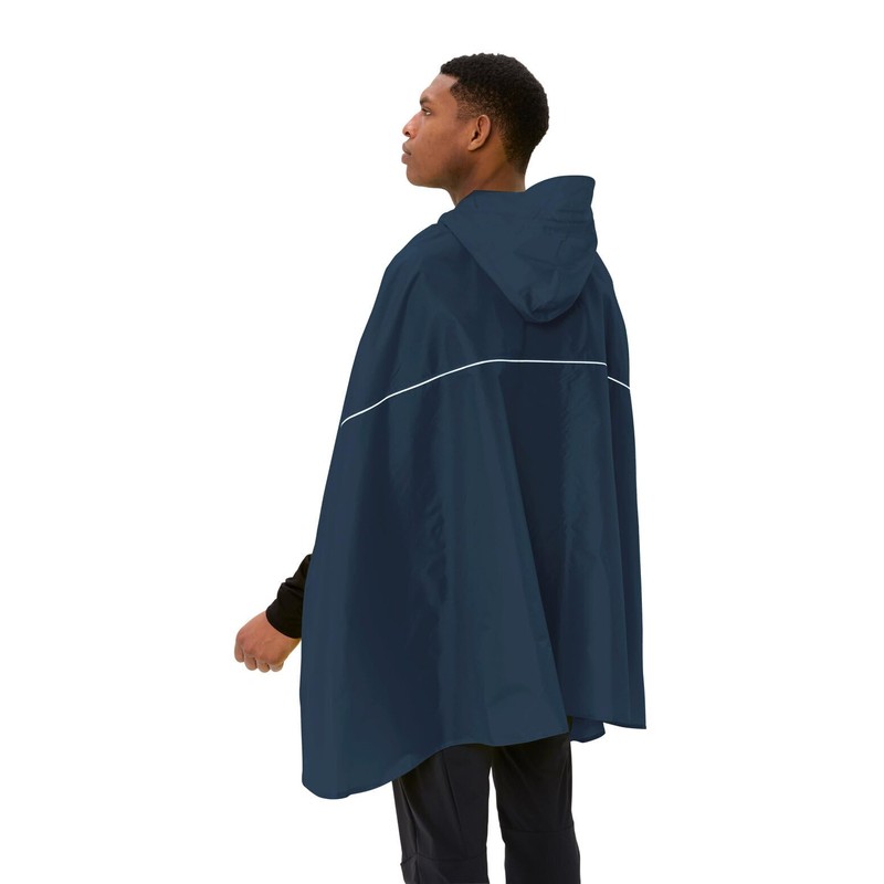 VAUDE Valdipino Poncho, impermeabile, in poliestere riciclato, antivento, riflettente, con