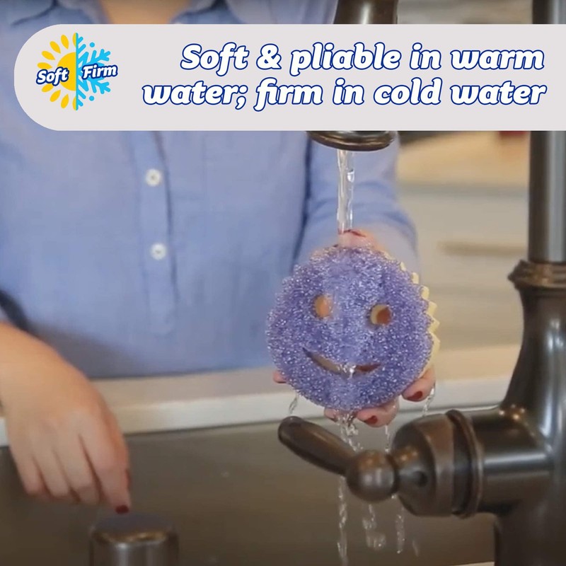 Scrub Daddy Scrub Mommy Smiley Sponge, Cleaning Sponge - Texture