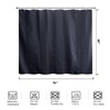 YISURE Black Short Shower Curtain for Walkin Tub, Polyester Fabric