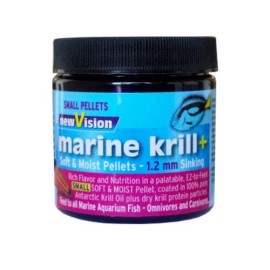 V2O Aquarium 2.8oz Marine Krill+ Pellets 1.2mm V2O Aquarium