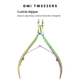 GMI-TWEEZERS - Professional Cuticle Remover, Cuticle Pusher And Cuticle Trimmer - Manicure Tool Cuticle Nippers - Durable Cuticle Cutter For Finger And Nail - Instant Cuticle Kit (Multicolor)