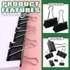 Keadic 350Pcs Silver Paper Clips and Black Binder Clips Assorted
