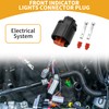 Partuto 2 Pin Front Indicator Lights Connector Plug Car Female