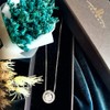 JCOWHS Full Diamond Round Zircon Necklace Bridal Jewelry Birthday Gift