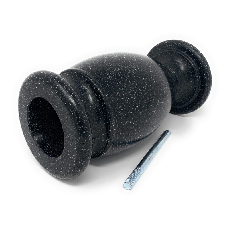 OPTIMUM Memorial Cemetery Flower Vase - Plastic (Blacker Granite) with