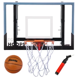Franklin Sports Wall Mounted Basketball Hoop – Fully Adjustable – Shatter Resistant – Accessories Included Black/White