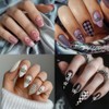 PH PandaHall 5pcs Crown Nail Stamping King Queen Nail Art