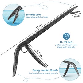 Nuenen 4 Pieces Stainless Steel Fish Hook Removers Fish Hook Remover Tool Fishing Remover Freshwater Saltwater Fishing Pliers Fishing Hook Remover for Fishermen Fishing Gear, 11-1/2 Inch